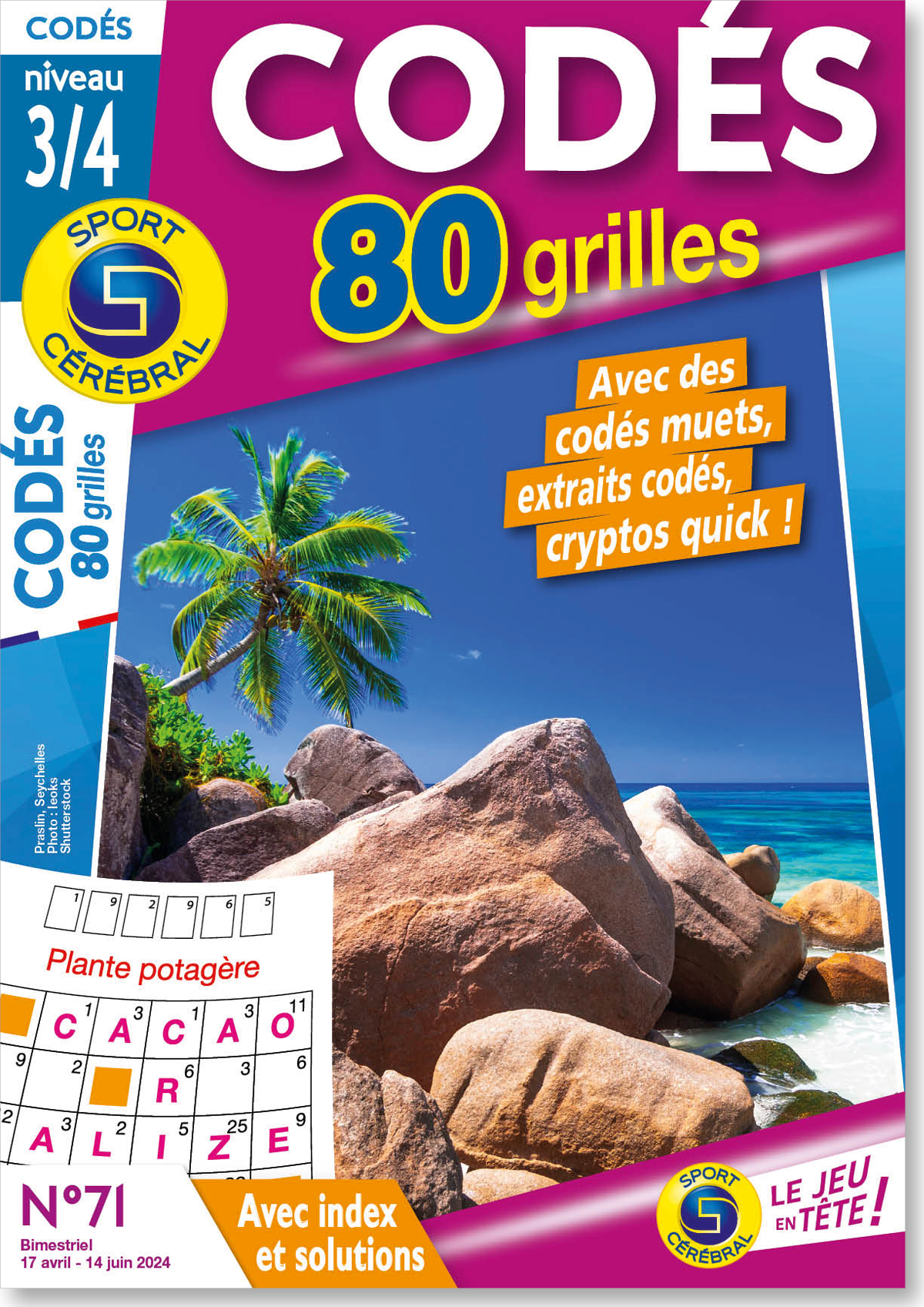 Codés 80 Grilles Niveau 3/4 Numéro 71