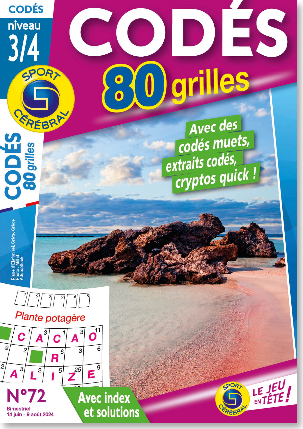 Codés 80 Grilles Niveau 3/4 Numéro 72