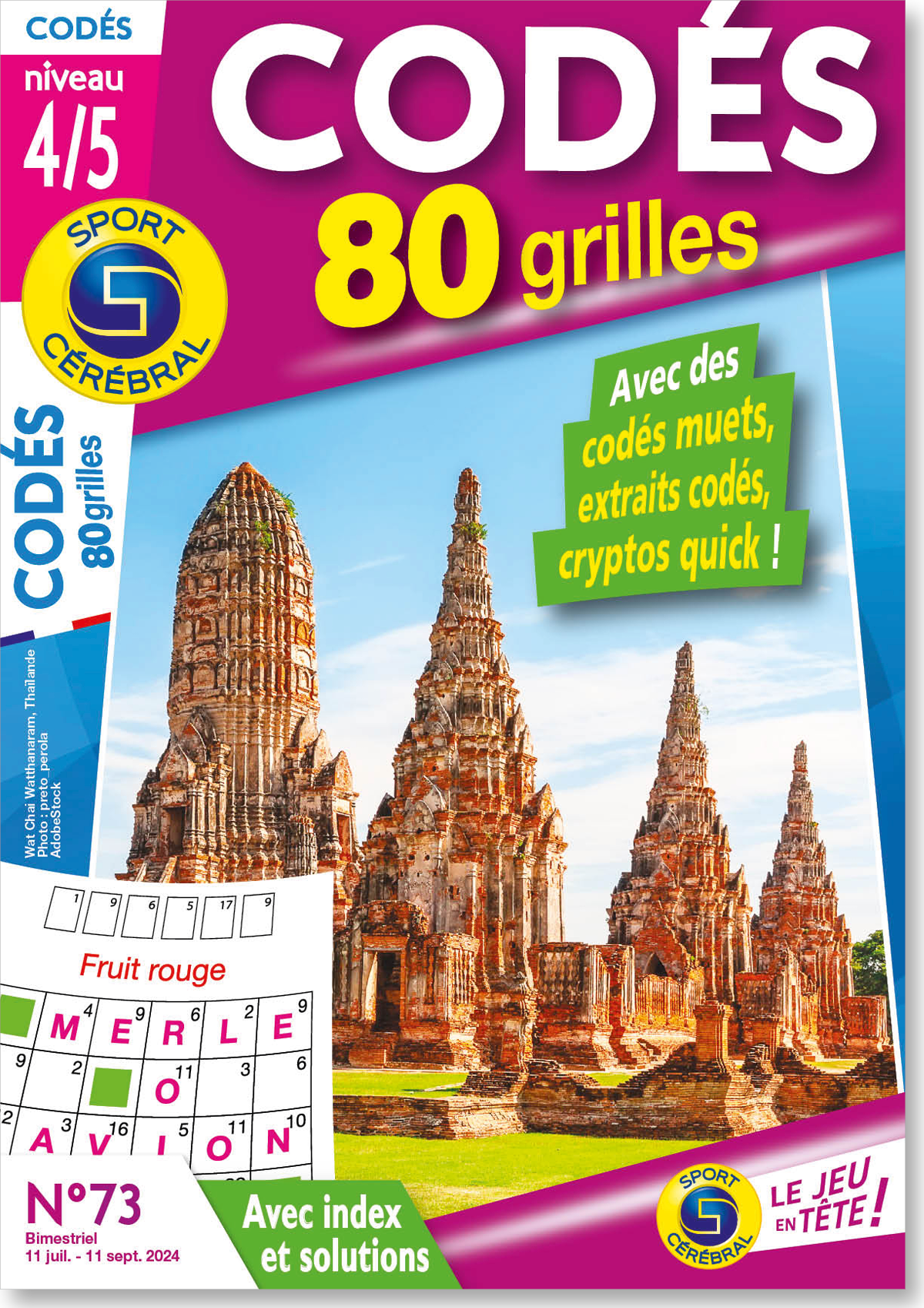 Codés 80 Grilles Niveau 4/5 Numéro 73