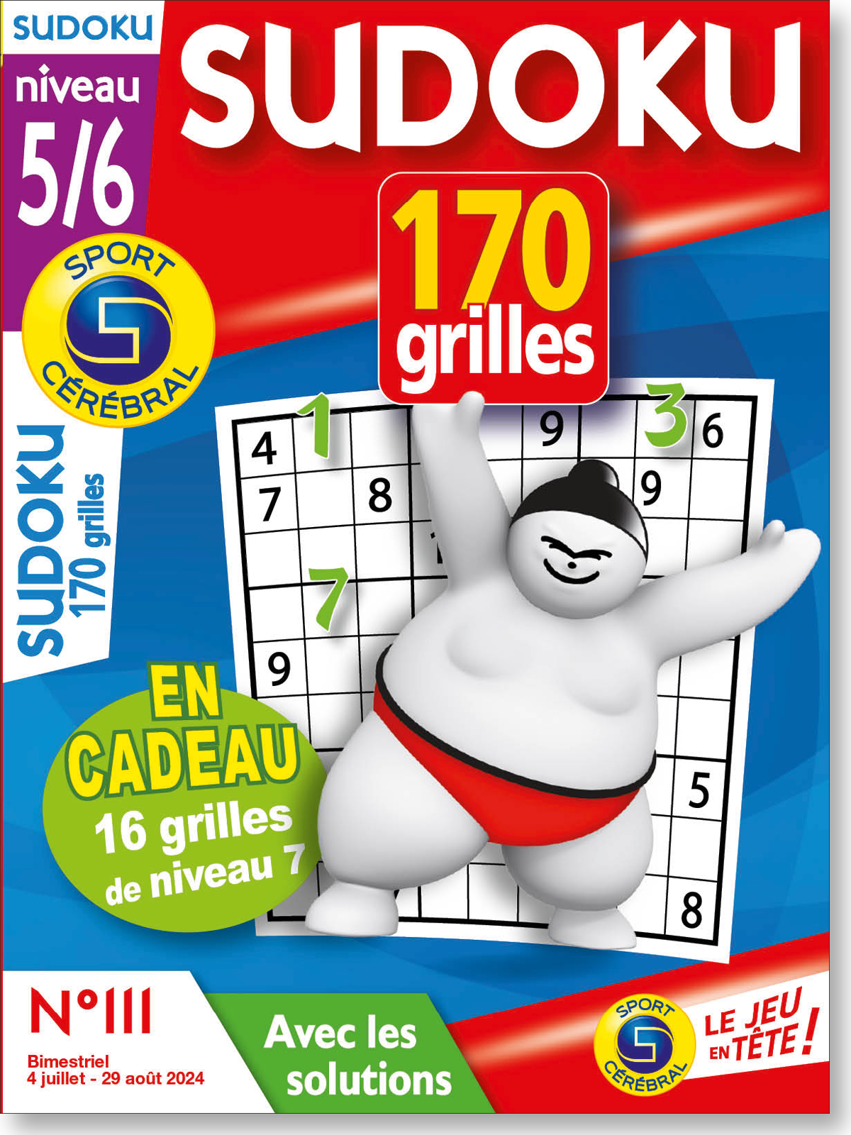 Sudoku 170 Grilles niveau 5/6 Numéro 111