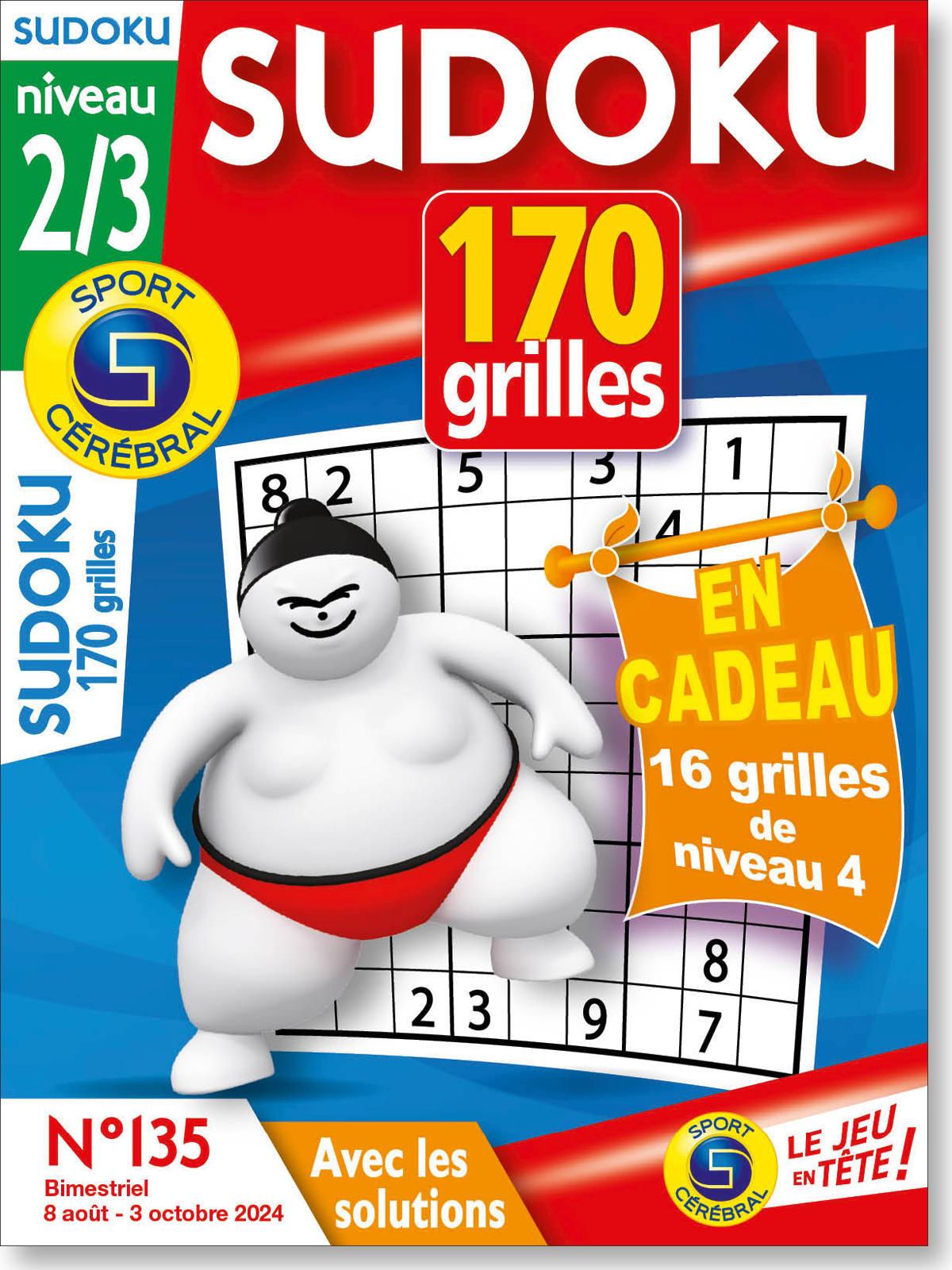 Sudoku 170 Grilles niveau 2/3 Numéro 135