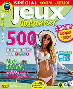 Jeux Vacances Spécial 100% jeux N°54