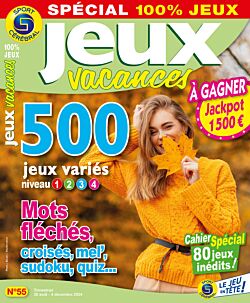 Jeux Vacances Spécial 100% jeux N°55