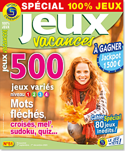 Jeux Vacances 100% jeux N°51