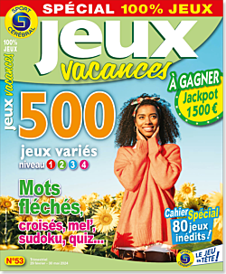 Jeux Vacances Spécial 100% jeux N°53